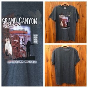 Grand Canyon Skywalk Heather Gray Tee Shirt - Medium NWT